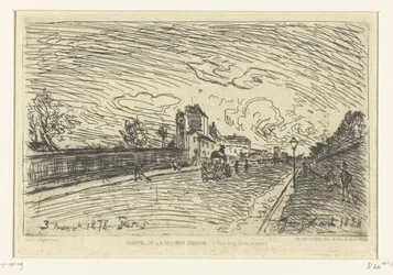 Udgang fra Cochin Hospital (Faubourg Saint-Jacques, Paris) Sortie de la Maison Cochin (Faubourg Saint-Jacques) (titel på objekt)