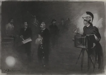 Design til illustration i De Amsterdammer: The Speech from the Throne, 24. sept. 1905