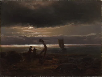 Mor og barn ved havet