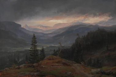 Udsigt over Hallingdal, 1844