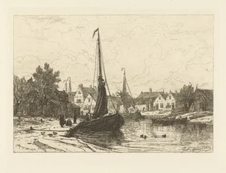Udsigt over havnen i Spakenburg
