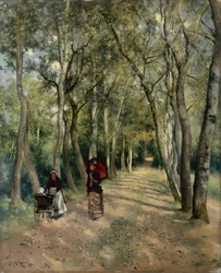 The Promenade (olie på panel)