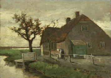 Bondegård ved en kanal