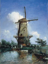 Vindmølle nær Delft