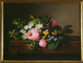 J.L.Jensen, stilleben med roser