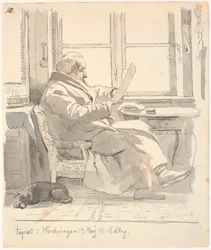 Portræt af J. Th. Lundbyes bedstefar, justitsråd og toldforvalter E. Bonnevie