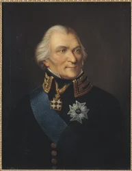 Portræt af grev Johan Christopher (Kristoffer) von Toll (1743-1817), ved Way, Johann Wilhelm Carl (1792-1873). Olie på lærred. Mål: 75x62 cm. Nationalmuseum Stockholm