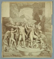 Mars og Venus forbereder sig på Amors og Psyches bryllup