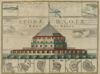 Plan over Kronstadt-fæstningen, 1750