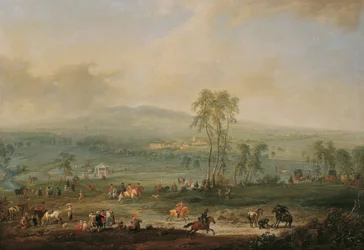 Laxenburg fra Schneiderau mod Guntramsdorf og Mödling