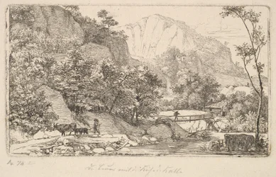 Peasant with Cow and Calf, in the Unterberg near the Berchtesgaden, 1818. dani