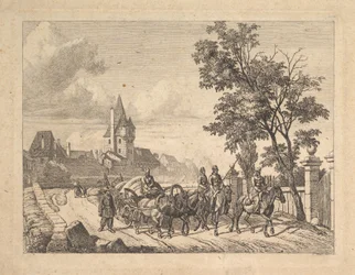 Kosakkerne eskorterer bagagevognen, 1816.
