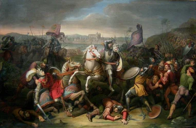 Hertug Erich von Calenberg redder kejser Maximilian i slaget ved Regensburg i 1504