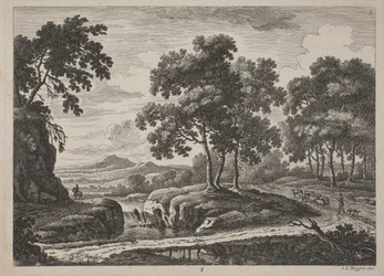 Panoramaflodlandskaber med rejsende