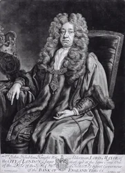 Sir John Houblon (1632-1711) graveret af R. Williams