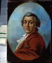 Portrait du poete Alexander Sumarokov (1717-1777) (Portræt af digteren Alexander Sumarokov). Maleri af Johann Friedrich August Tischbein (1750-1812). Huile sur toile
