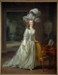 Portrait en pied af Frederique Louise Wilhelmine, prinsesse af Orange Nassau (1770-1819) Maleri af Friedrich Tischbein (1750-1812) 1788 Søn. 2,1x1,65 m Bordeaux, musee des Beaux Arts - Portræt i fuld længde af prinsesse Frederica Louise Wilhelmina af Orang