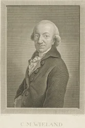 Portræt af digteren og forfatteren Christoph Martin Wieland 1733-1813, 1797.