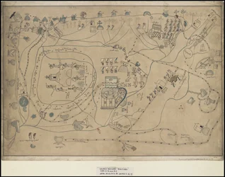 En samling af Waldecks originale kunstværk fra Mesoamerica, boks 18 af 22
