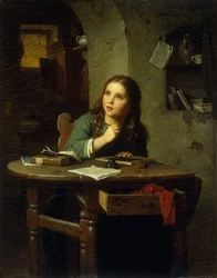 Den unge skolepige, 1864