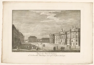 Udsigt over Bebelplatz i Berlin med Alte Bibliothek og det gamle palads og Sint-Hedwigskathedraal Udsigt over Place de l