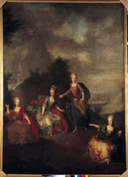 Repræsentation af den italienske opera il Parnasso Confuso"" af Christoph Willibald Gluck giver i anledning af Joseph II