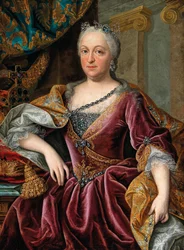 Portræt af Maria Amalia af Østrig 1701-1756, kejserinde af Det Hellige Romerske Rige
