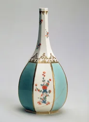 Kolbe, i form af en japansk sakeflaske, til Meissen-fabrikken, ca. 1725 (porcelæn)