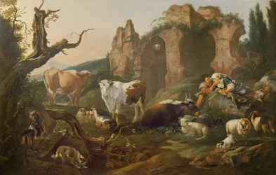 Husdyr i et landskab, 1685
