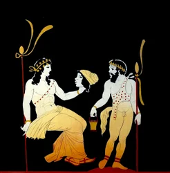 Dionysos holder masken ca. 1796 (Kobberpladegravering)