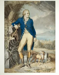 Portræt af Johann Wolfgang von Goethe på landet (akvarel på papir)