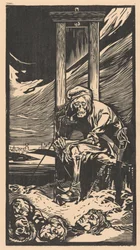 Døden ved en guillotine (tryk)