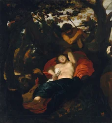 Nymfe og hyrde, ca. 1625.
