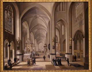 Interiør af en gotisk kirke, 1787