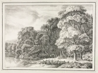Skovlandskab med sø, 1811-1816.