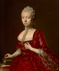 Portræt af baronesse Sophia Katharina von Brukenthal, født von Klockner (1725-1782), af Della Croce, Johann Nepomuk (1736-1819). Olie på lærred, ca. 1790. Mål: 93x76 cm. Brukenthal Nationalmuseum, Sibiu