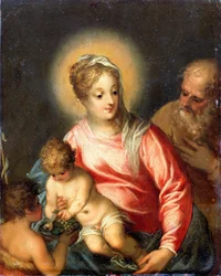 Den hellige familie med Johannes Døberen«.