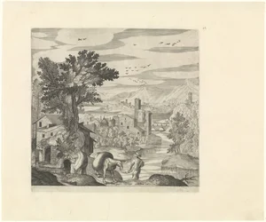 Landskab med en bonde og hans æsel Italienske landskaber (serietitel)