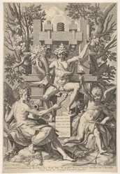 Bacchus, Music, Amor, 1575-1600. dani