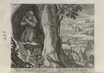 Caluppanus, planche 14 af 30 fra serien Sylvae Sacrae (Eremitter i landskaber)