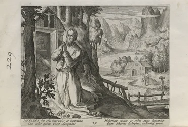 Nicoleos, planche 29 af 30 fra serien Sylvae Sacrae (Eremitter i landskaber)