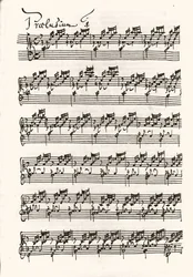 Side af et nodeark til Johann Sebastian Bach