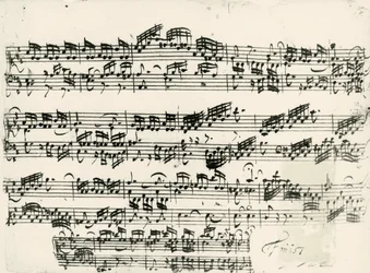 Node til 15 inventioner BWV 772-801, tostemmig kontrapunkt af Johann Sebastian Bach (1685-1750)