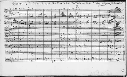 Partitur af Brandenburg-koncerter (BWV 1046-1081) af Johann Sebastian Bach (1685-1750)