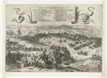 Alva belejrer Bergen i Henegouwen, 1572 Genopretning af bjergene, Albano Gubernatore. 1572 (titel på objekt)