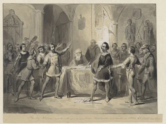 Hertug Willem forbinder med de hollandske adelsmænd og byer