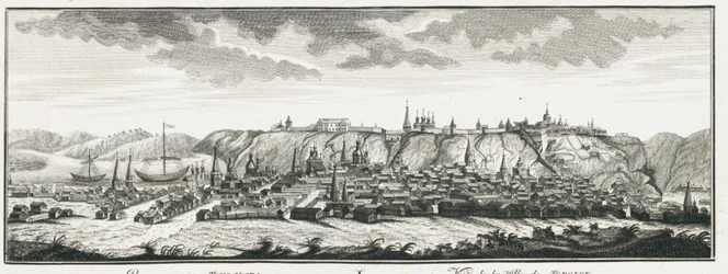 Udsigt over Tobolsk, ca 1735