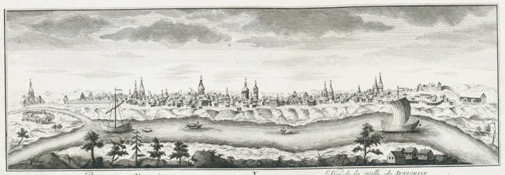 Udsigt over Yeniseysk, ca 1735