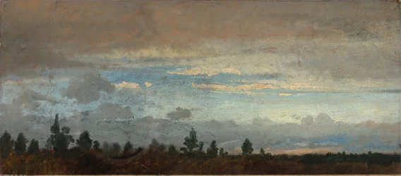 Skyet aftenhimmel