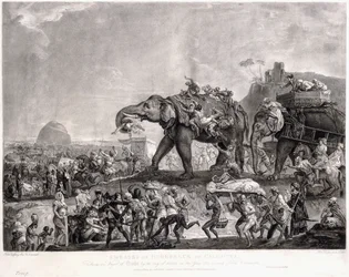 Ambassade af Hyderbeck til Calcutta, fra vesiren af Oude, via Patna, i år 1788, for at møde Lord Cornwallis, ca. 1800